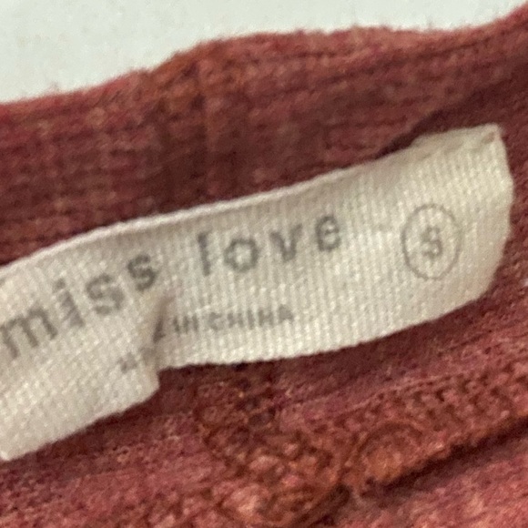 Miss Love y2k Doleman sleeve cropped ribbed top S oversized #41 30%off w ♥️ - Picture 2 of 5